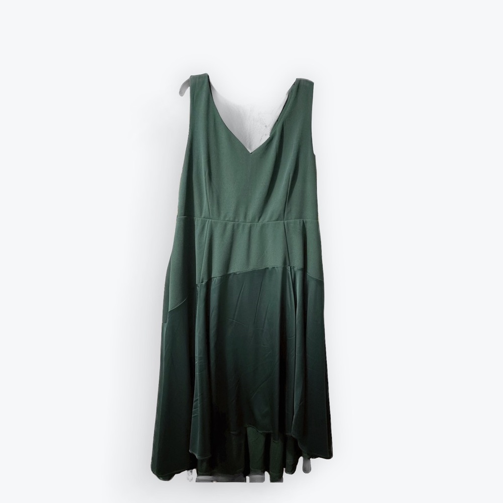 High low green gown
